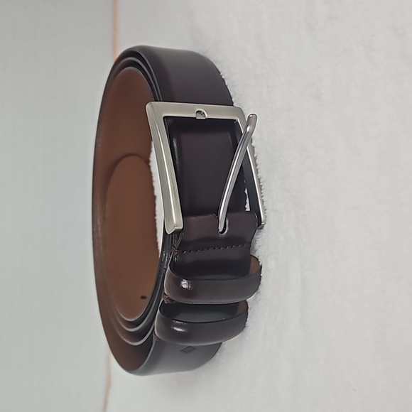 Joseph Abboud | Men's Brown Leather Handcrafted in Italy  Gun Metal Buckle 54 - Picture 1 of 9